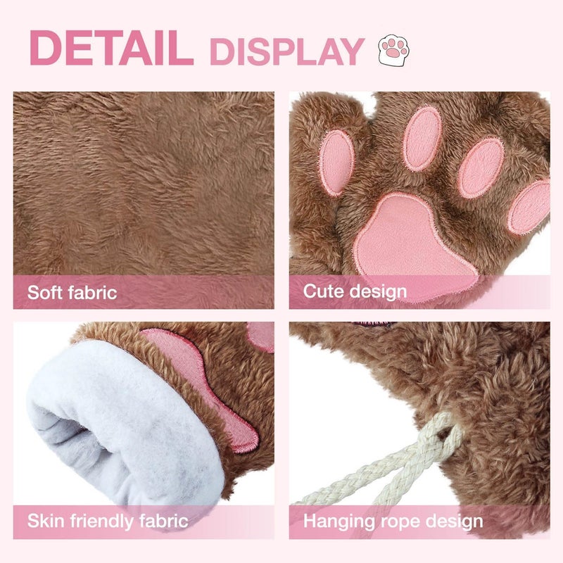 Tiny Chou Cat Paw Gloves for Cosplay Party Halloween Costume Accessories, Winter Fingerless Warm Gloves for Women Girls - Image 4